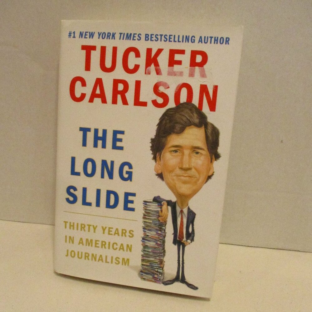 Tucker Carlson B99k The Long Slide Medium Black White Couch Potato Reading Book